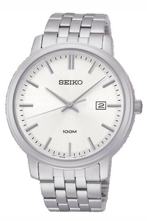 Seiko Neo Classic นาฬิกาข้อมือผู้ชาย สายสแตนเลส รุ่น SUR105P1 - สีเงิน/ขาว