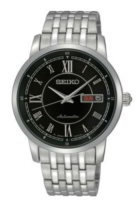 SEIKO Presage Automatic Mens Watch รุ่น SRP259J1 - สีเงิน / สีดำ