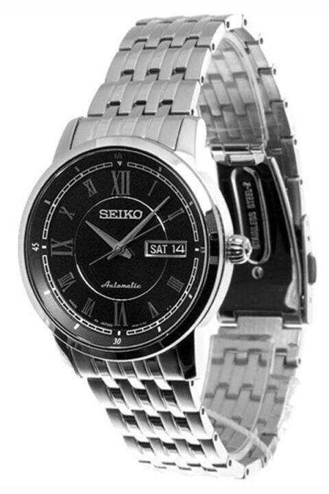 seiko-presage-automatic-mens-watch-รุ่น-srp259j1-สีเงิน-สีดำ