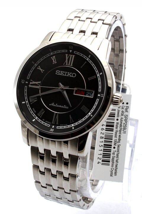 seiko-presage-automatic-mens-watch-รุ่น-srp259j1-สีเงิน-สีดำ