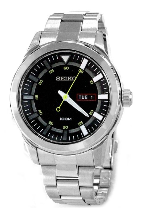 SEIKO นาฬิกาข้อมือผู้ชาย สายสแตนเลส รุ่น SGGA97P1 - สีเงิน/สีดำ