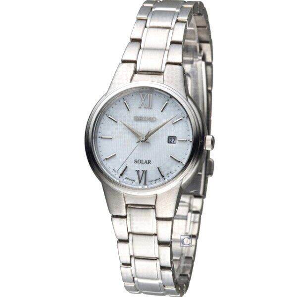 seiko-solar-นาฬิกาข้อมือผู้หญิง-สายสแตนเลส-รุ่น-sut227p1-สีเงิน-สีขาว