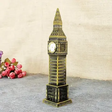 Mô hình vintage thu nhỏ kim loại trang trí đồng hồ Big Ben tháp big  ben giá rẻ qua tang y nghia