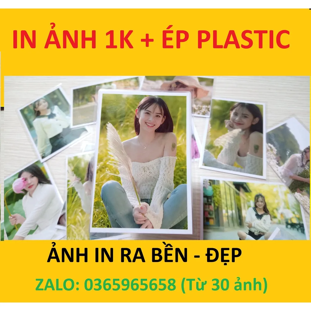 In ảnh ép plastic: Khi in ảnh ép plastic, hình ảnh của bạn sẽ được bảo vệ tốt hơn. Không chỉ trở nên bền vững hơn mà còn đẹp hơn gấp nhiều lần. Với công nghệ in hiện đại, chúng tôi sẽ mang lại cho bạn những sản phẩm in ảnh tuyệt vời nhất.