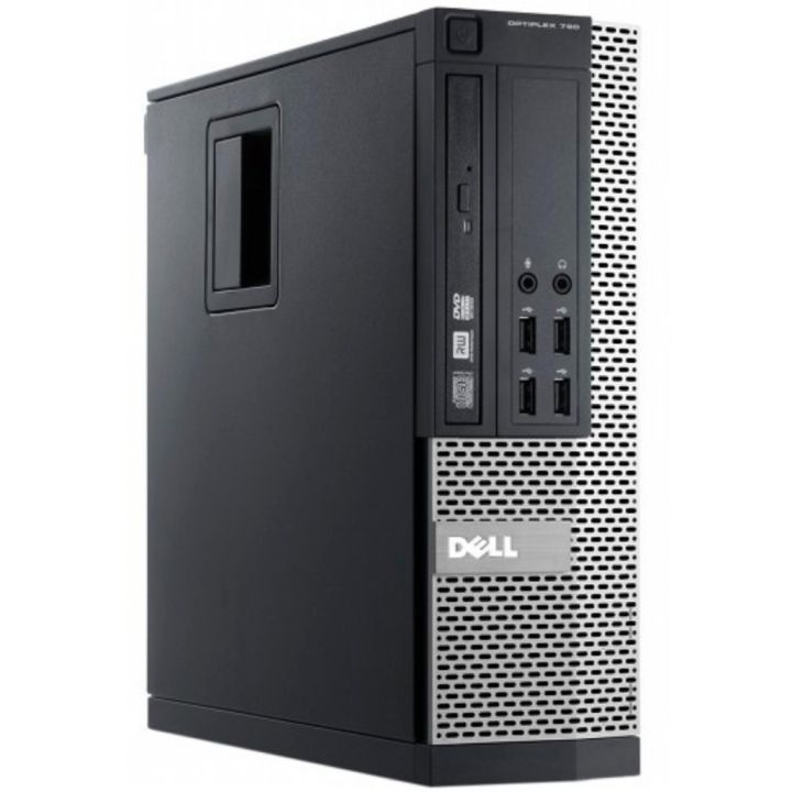 Cây máy tính để bàn Dell OPTIPLEX 790 Sff, E02 (CPU Core i3-2100, Ram 4GB,  HDD 500GB, DVD) tặng USB Wifi, hàng nhập khẩu, bảo hành 24 tháng (không gồm  màn hình). |