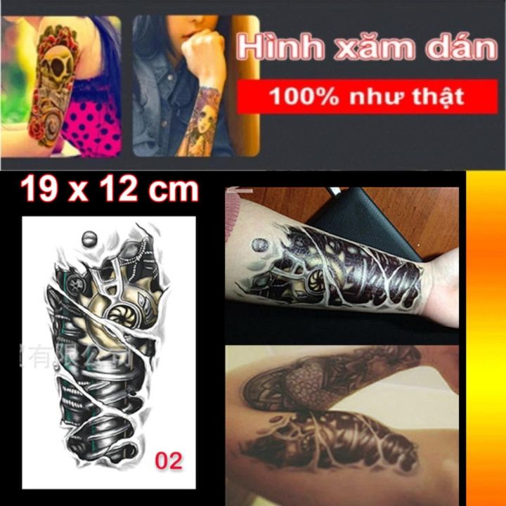 Hình xăm ẩn cỡ vai ngực  xăm dán tatoo hiển thị sau 8 giờ size lt  15x28cm  Lazadavn